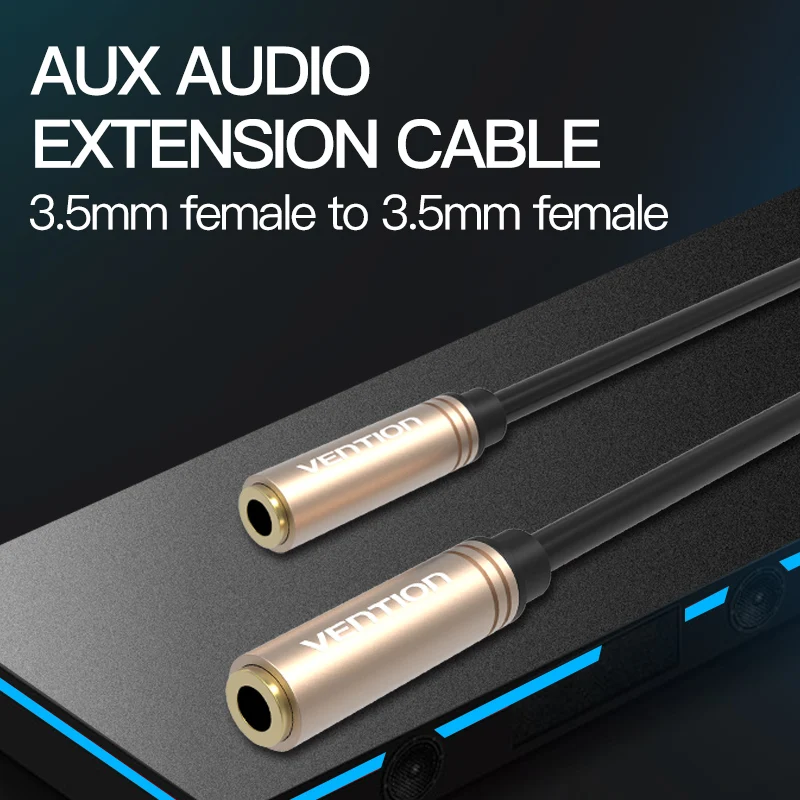 Vention 3.5mm 오디오 연장 케이블 3.5 잭 여성 여성 Aux 케이블 스피커 컴퓨터 휴대 전화 PS3/4