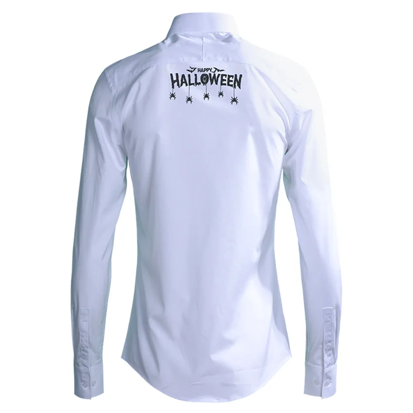 Minglu Мужская рубашка роскошный Хэллоуин Летучая мышь вышивка вечерние мужские s рубашки модные с длинным рукавом тонкие рубашки для мужчин плюс размер 4xl мужские рубашки