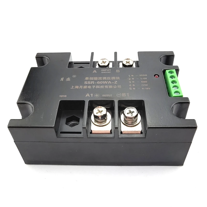 Single phase rectifier voltage regulator module 60A analog input: 4-20MA 0-10V 1-5V 10K potentiometer
