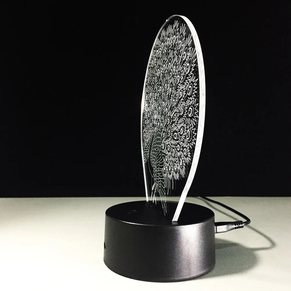 3D светодиодный ночник с открытым экраном, модель лампы, электронный подарок, USB Индукционная Ночная лампа, креативная акриловая прикроватная настольная лампа