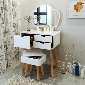 

Dressing table, bedroom, modern simple small family, North European dressing table, girl's economic multi-functional net red dre