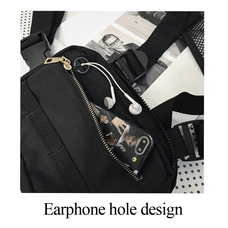 Женская оксфордская нагрудная сумка для мужчин, квадратная маленькая уличная сумка в стиле хип-хоп, Женская Мужская нагрудная сумка, жилет, упаковка G108
