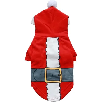 

Santa Claus Hoodie Pet Clothing Cartoon for Dog Clothes Warm Small Costume French Bulldog Dogs Cute Autumn Red Boy Collar Perro