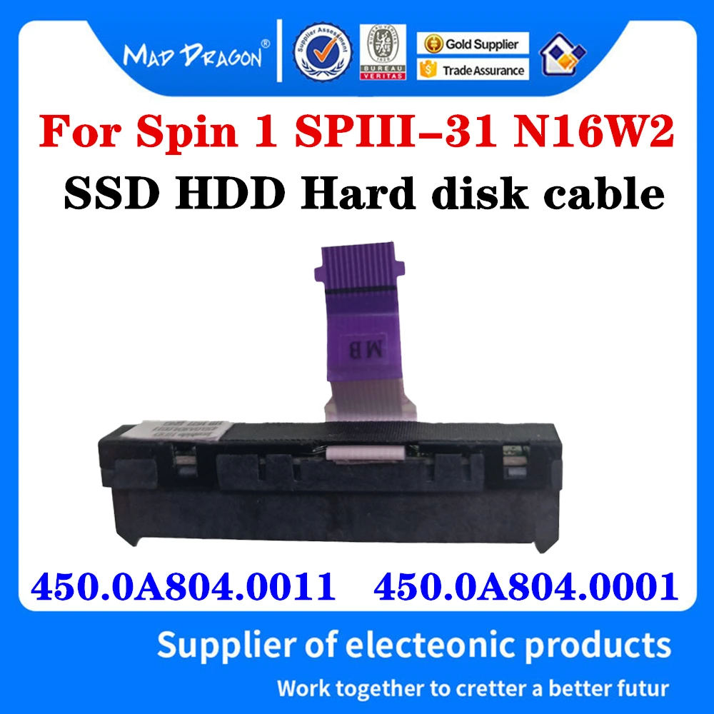 

Laptop SATA hard drive cable connector cable For Acer Spin 1 SPIII-31 Series N16W2 SSD HDD Cable 450.0A804.0011 450.0A804.0001