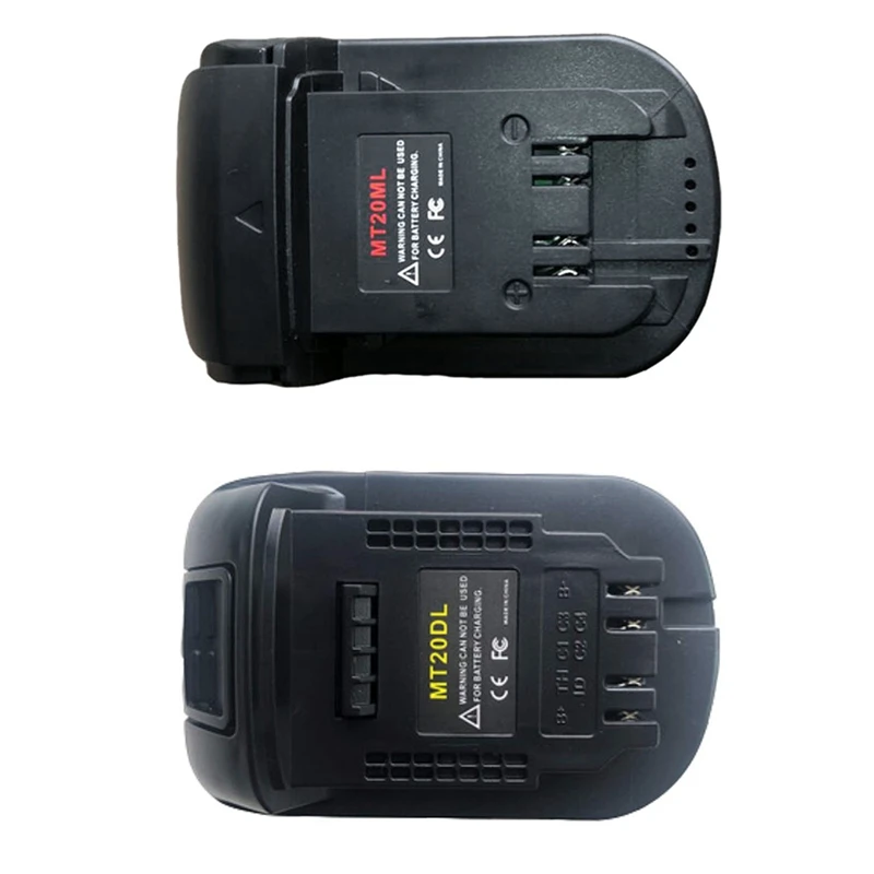 

2 Pcs Mt20Ml Battery Converter Adapter for Makita 18V/20V Bl1830 Bl1860 Bl1815 Li-Ion Battery, 1 Pcs for Milwaukee M18 & 1 Pcs f