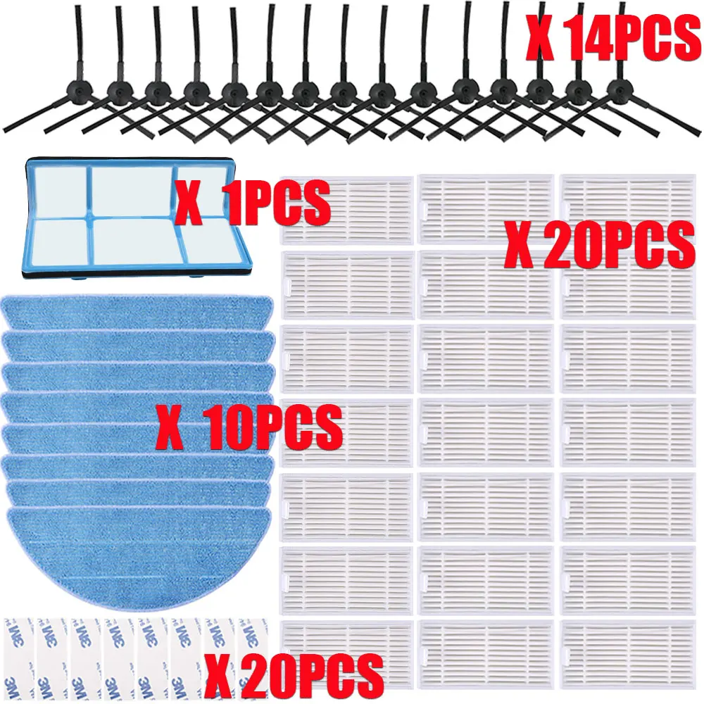 

HEAP Filter Mop Cloth side Brush for chuwi ilife v5s life v5 pro x5 V3L V5 V3S V3S pro V50 Robotic Vacuum Cleaner Parts