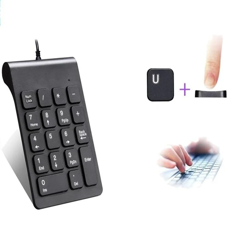 Маленькая беспроводная цифровая клавиатура 2 4G USB с 19 клавишами мини числовая