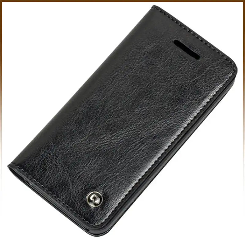 

Qialino Card Holder Genuine Flip Wallet Leather Case Cover For Apple iPhone 5S 5 Black