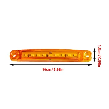 

10Pcs 24V Amber 9 LED Sealed Side Marker Clearance Light 24V Car Truck Trailer Lorry For Most Buses/trucks/trailers/trucks