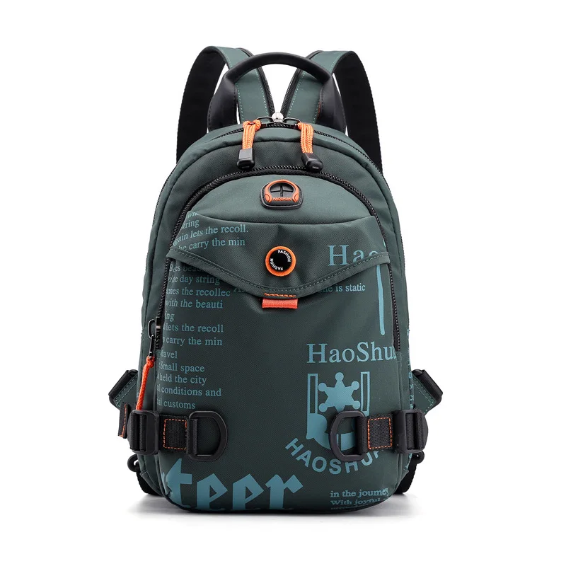 Dark Green Chest Bag Мужская нагрудная сумка новая водонепроницаемая нейлоновая сумка для путешествий, мужские школьные сумки для мальчиков-подростков, сумки через плечо - Цвет: Dark Green Chest Bag