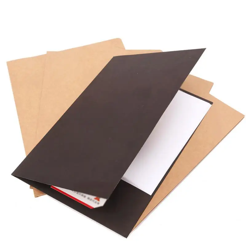 

20pcs Kraft Single / Set Capa-citor Presentation Contract Mix To Work In An School Logo Customized A5 A4 File Folder