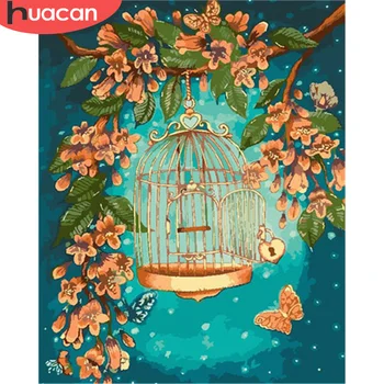 

HUACAN DIY Pictures By Numbers Kits Flower Hand Painted Picture Art Coloring By Number Drawing On Canvas Gift Home Decor