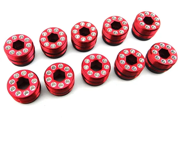 

Hot Racing heavy duty aluminum hub nuts with Delrin pivot ball cups for 1/8 Arrma Nero Big Rock