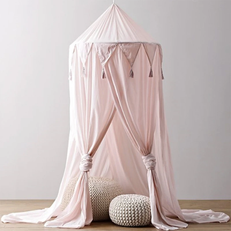 

Kid Baby Bed Canopy Bed Cover Mosquito Net Curtain Bedding Round Dome Tent