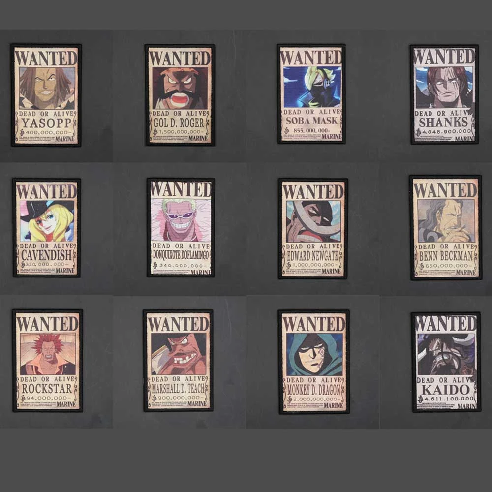 Japanese Anime Bounty Hunter Patch Print And Embroidery Border Cartoon Badge Patch Hook Loop Backing Patches Aliexpress