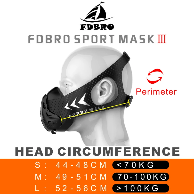 FDBRO Высококачественная Спортивная маска для бега и фитнеса, Черная Спортивная маска для тренировок на высокой высоте, 2,0 Тканевая маска