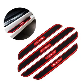 

1 Set Rubber Car Door Sill Protection Strip Scuff Plate Cover Step Protector Universal Car Anti Scratch Sticker Decoration Strip