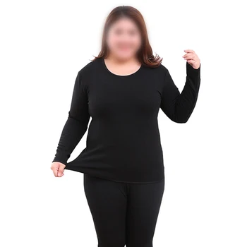 

Women Plus Size Intimate Elastic Sleeping Bottom Pajamas Seamless Underwear Thickened Long Johns Thermal Set Warm Winter Home