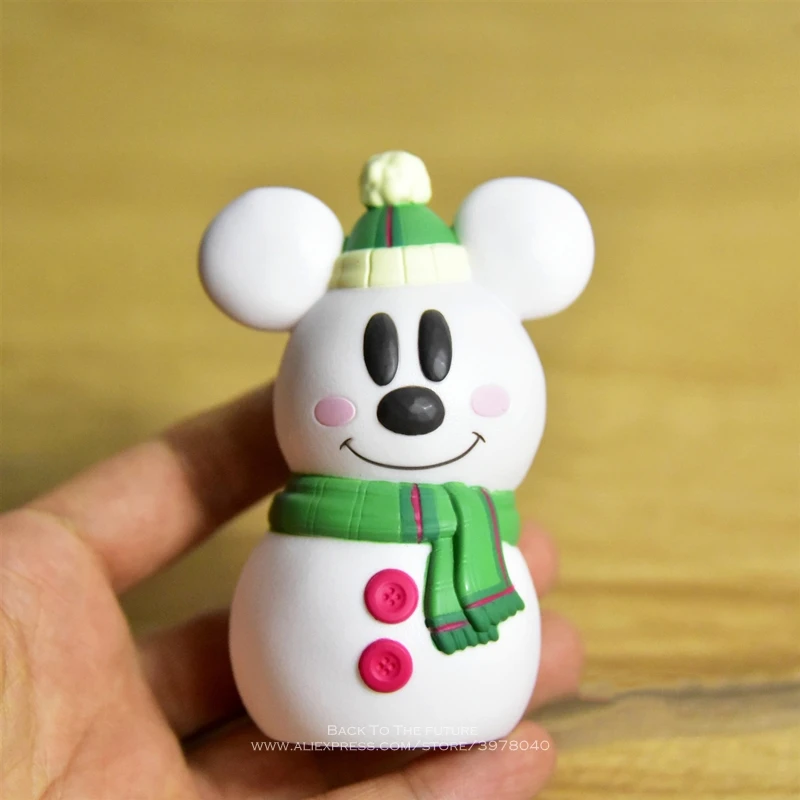 Disney Микки Маус Снеговик 9 см Аниме Кукла ПВХ Фигурки аксессуары Фигурки игрушки модель для детей подарок