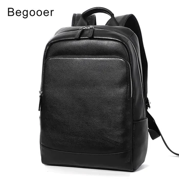 

100% Genuine Leather Laptop Backpack Men Bag Waterproof Male School Bag High Quality Men Daypacks Casual Travel Bag Pack For Boy