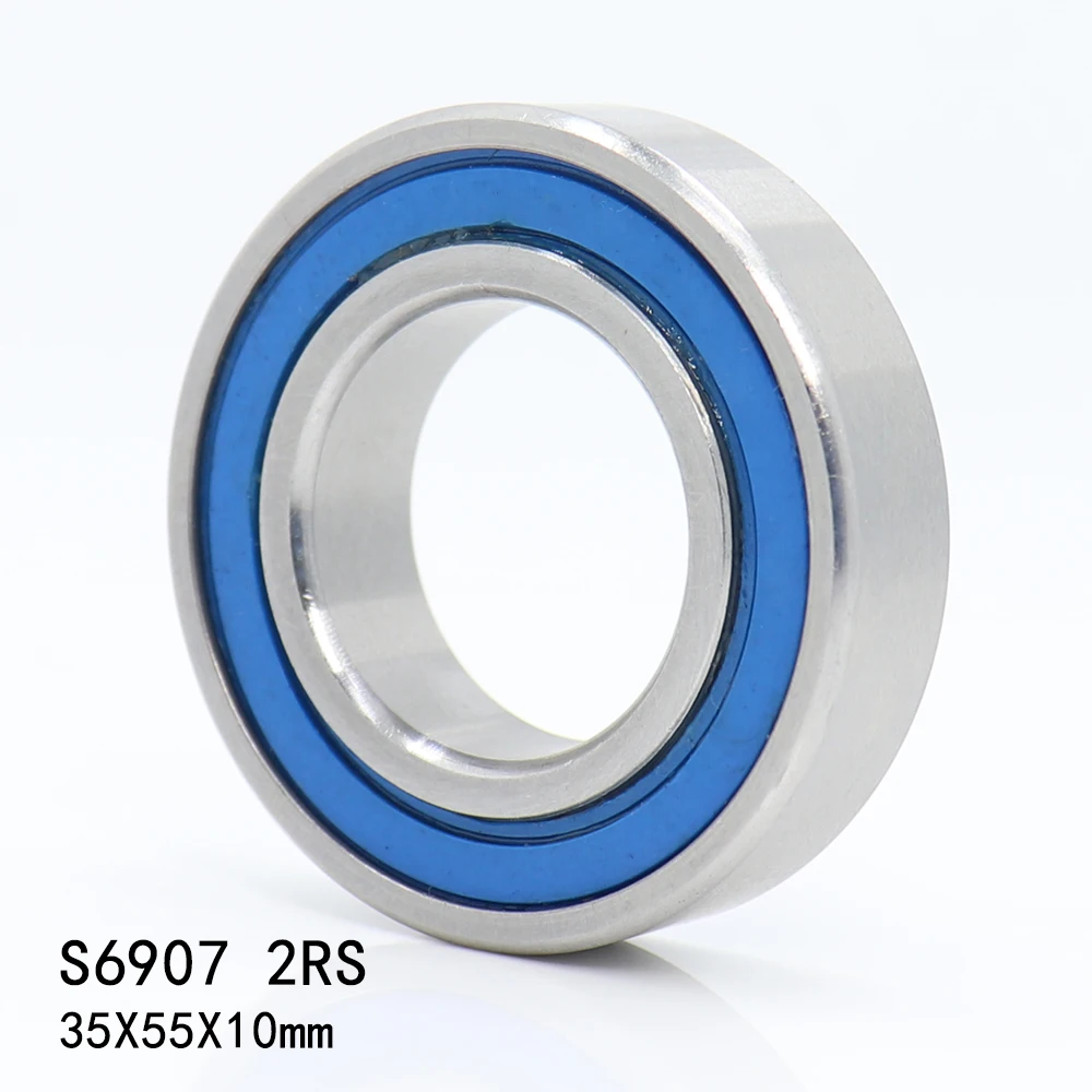 5PCS S6907RS Bearing 35*55*10 mm ABEC-3 440C Stainless Steel S 6907RS Ball Bearings 6907 Stainless Steel Ball Bearing