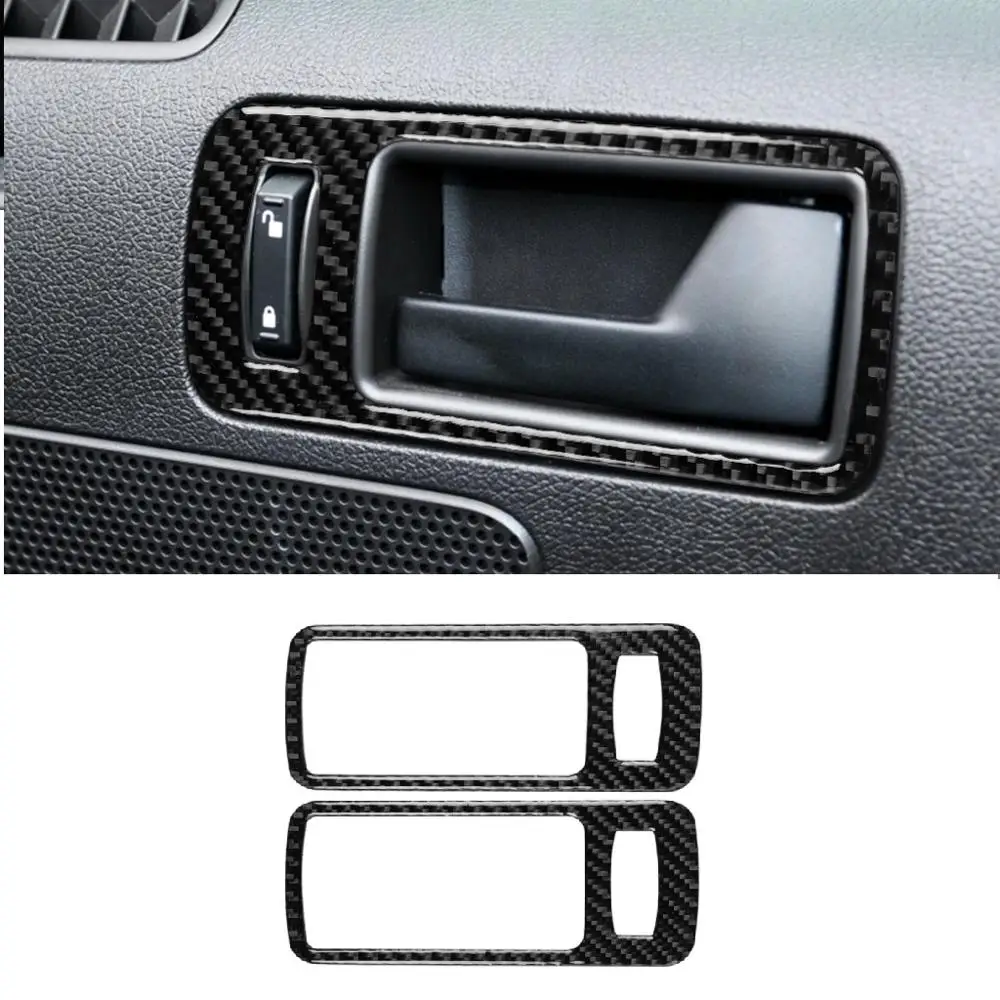

Carbon Fiber Interior Trim Car Door Handle Bowl Frame Cover Decoration Fit For Ford Mustang 2009-2013