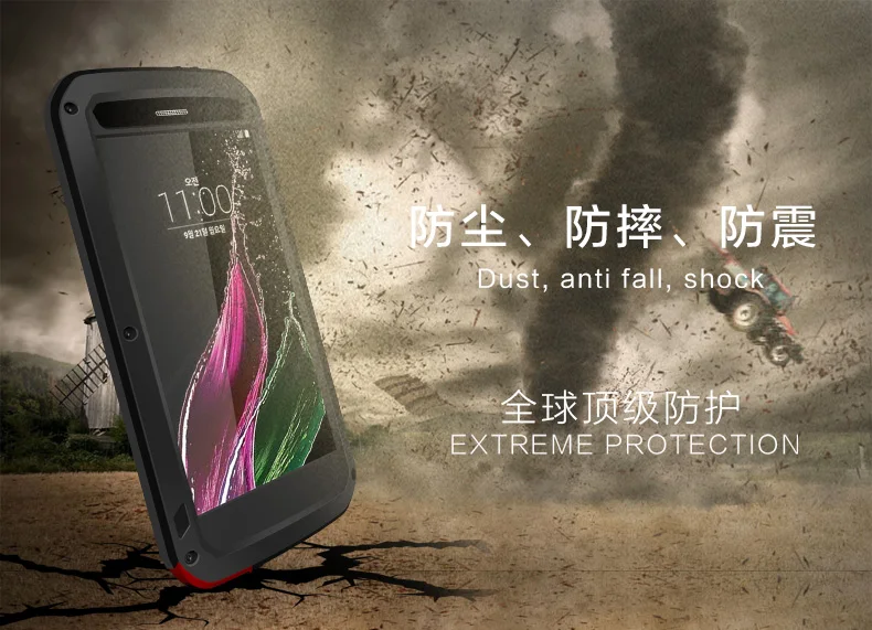 Мощный чехол Love Mei для LG Zero/LG Class/H740, водонепроницаемый противоударный алюминиевый чехол с бесплатным закаленным стеклом