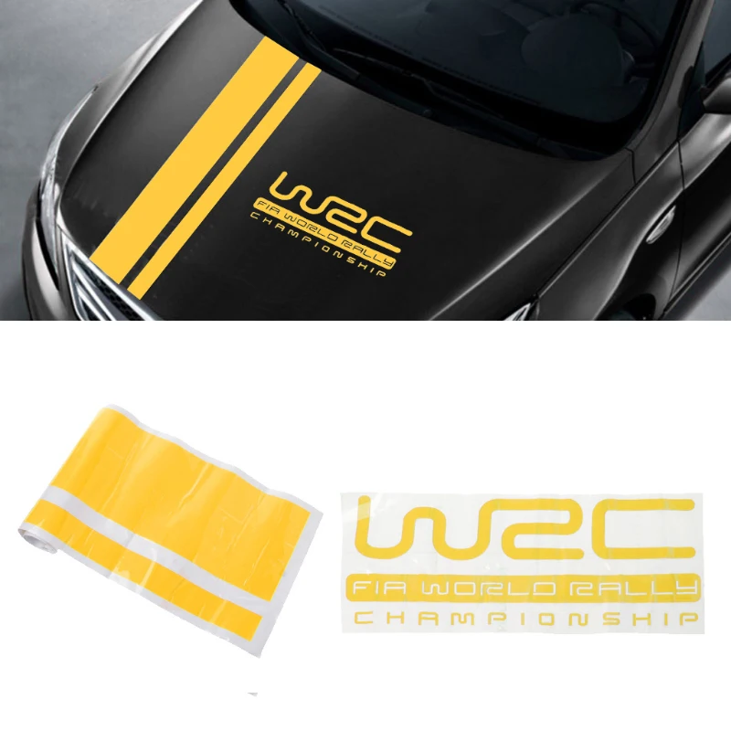 110x15cm WRC Stripe Car Hood Stickers Racing Sports Car Hood Cover Vinyl Decal Sticker Graphic