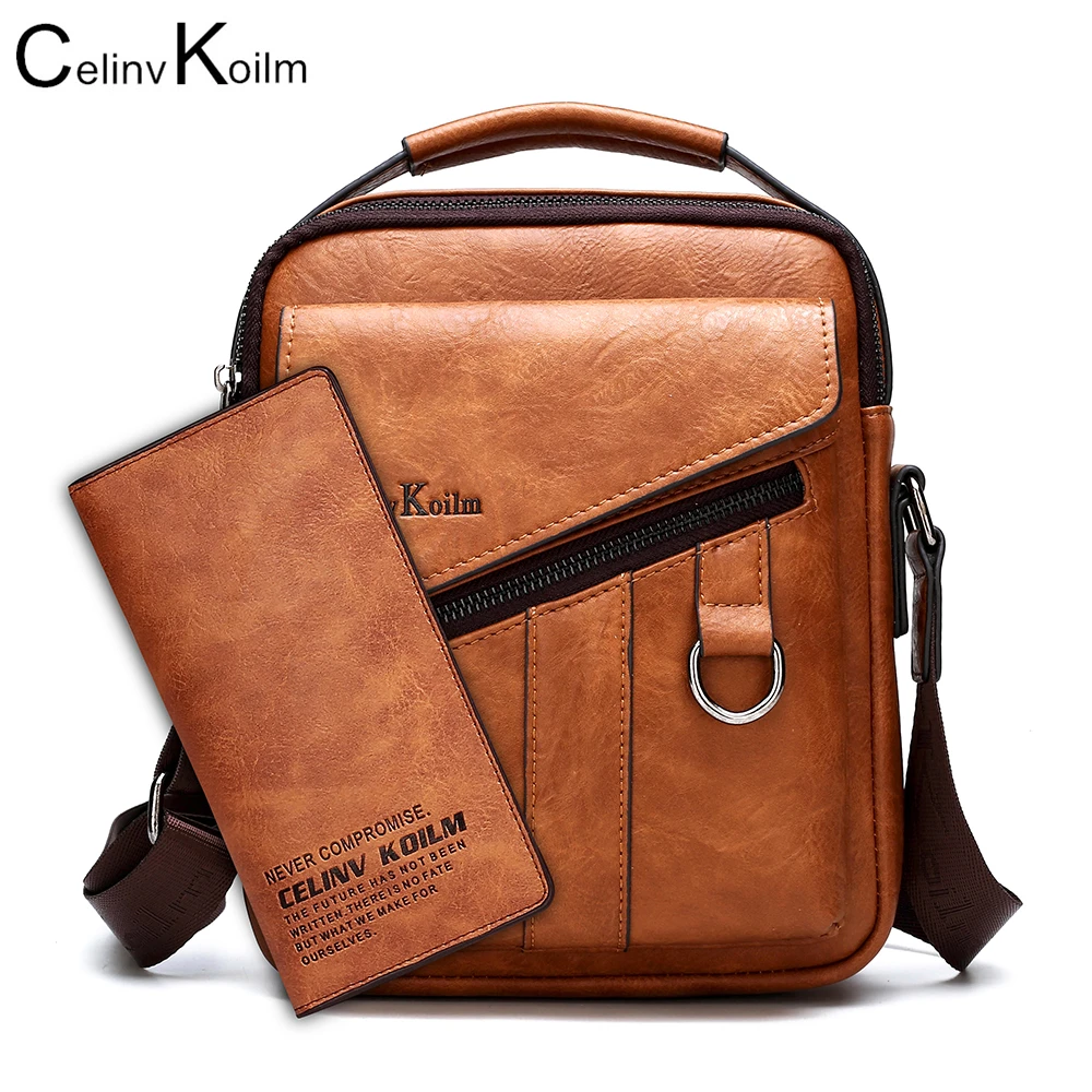 

Celinv Koilm Luxury Brand New Men Bags Fashion Business Crossbody Shoulder Bag For Male Split Leather Messenger Tote Bag Travel