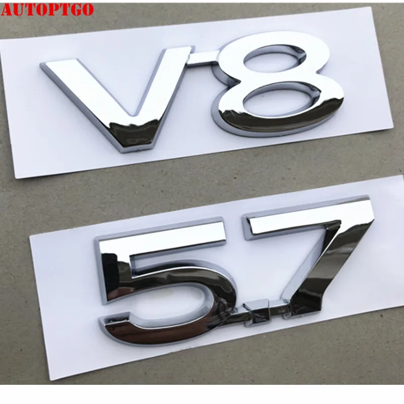 Автомобильный стиль 3D V8 5,7 письмо логотип эмблема значок наклейка Аксессуары для Toyota Land Cruiser Prado задний багажник Задняя дверь