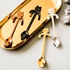 Cute Cat Stainless Steel Spoon Long Handle Ice Cream Coffee Spoons Teaspoon Mini Golden Dessert Cake Stirring Scoop Tableware ► Photo 3/6
