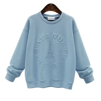 

Junior Girls Cute Fashion Pullovers Tops Spring Style Full Sleeve O Neck Loose Tops 2019 New Casual Plus Size XL- 4XL Sweatshirt