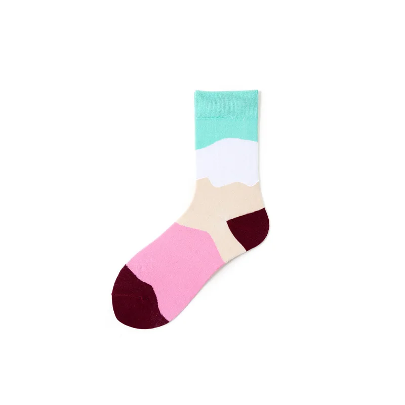 Новинка; забавные креативные уличные носки с цветочным рисунком; милые женские художественные носки; Короткие хлопковые носки; теплые кавайные зимние короткие носки