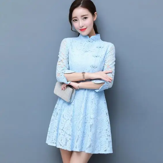 Новинка года; черное традиционное китайское платье; mujer vestido; женское атласное платье Ципао с цветочной вышивкой; qipao; AH157
