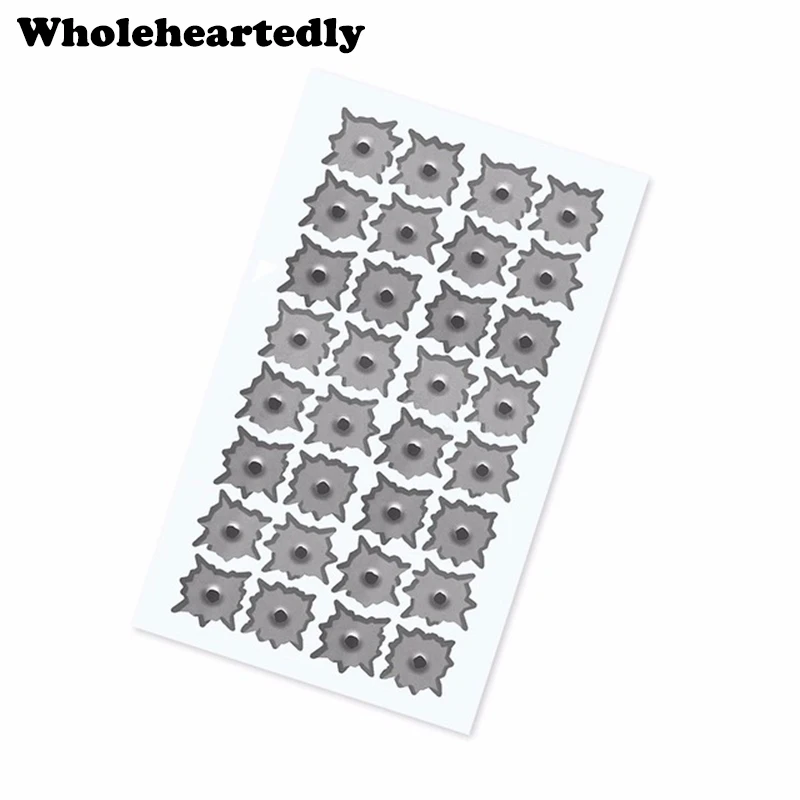 

32 New Funny Creative Simulation Fake Gun Shot Bullet Hole Car Stickers And Decal For Volvo Toyota BMW AUDI VW Ford Stickers