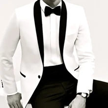 На заказ смокинг куртка шаль лацкан брюки, свадебные смокинги для мужчин, на заказ смокинг жениха 2 шт