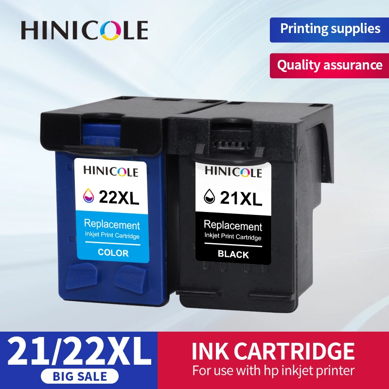 Cartuccia D'Inchiostro Rigenerata Hinicole Per Hp 21 22 Per Hp 21Xl 22Xl Hp21 Deskjet F380 F2280 3910 3915 3918 3920 3940 D1530