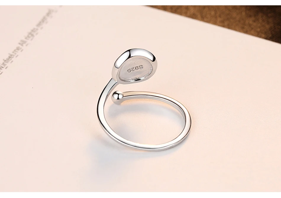 CZCITY, изысканные, Круглые, регулируемые, каффы, кольца для женщин, натуральная 925 пробы, серебряное кольцо на кастет, хорошее ювелирное изделие, мужское серебряное кольцо