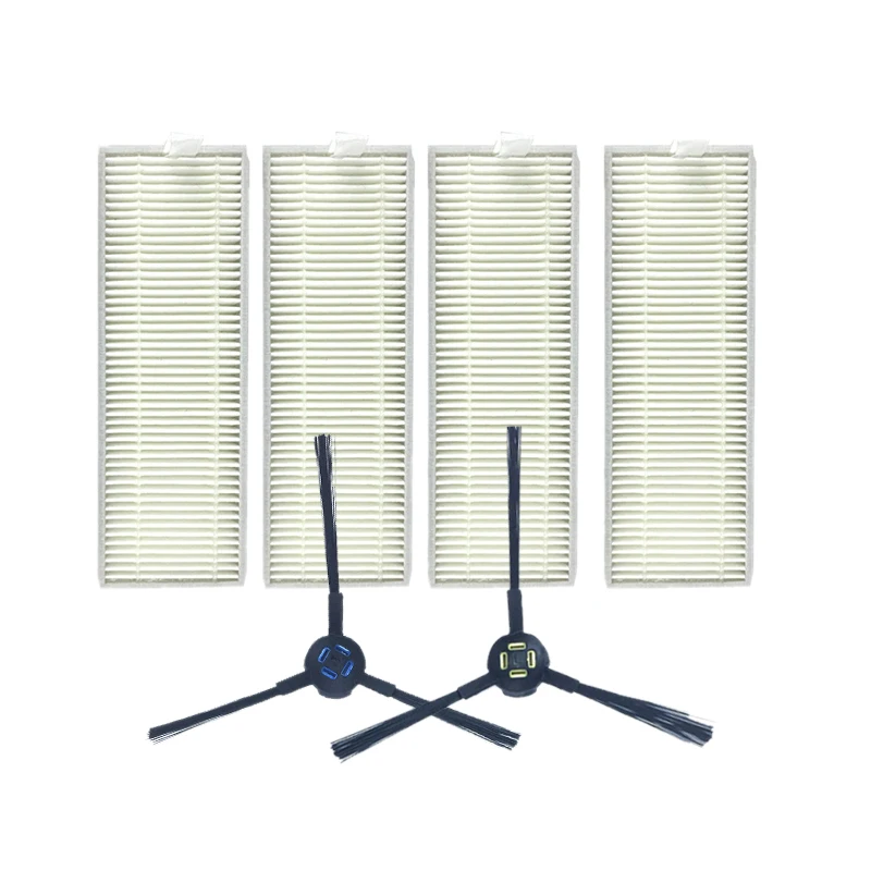 

1 Set Robot Vacuum Cleaner Parts Side Brushes+Filter Net+Cleaning Brush for Chuwi Ilife A7 A9 Robotic Sweeping Robot Accessories