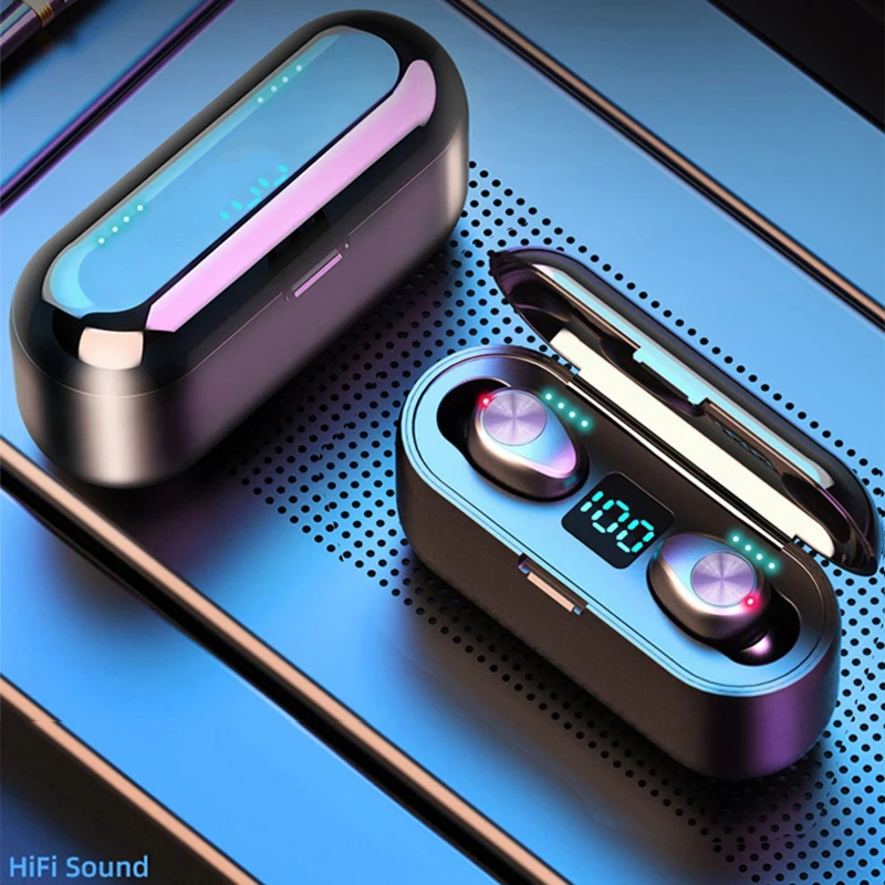 Беспроводная Bluetooth гарнитура тип движения уха с микрофоном цифровой дисплей