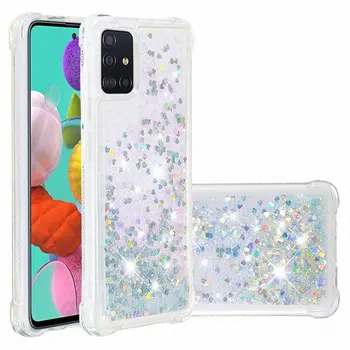 

Sexy Girl Glitter Quicksand Case For Samsung Galaxy Note 10 S8 S9 S10 Plus S20 Ultra A30S A50S Anti-fall Solid Color Cover D03E