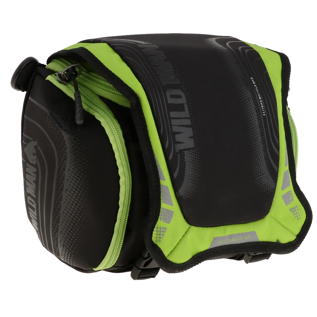 Waterproof Bike Bicycle Cycling Basket Handlebar Bag with Reflective Stripe Outdoor Camera Pack Accessories Black Purple Green