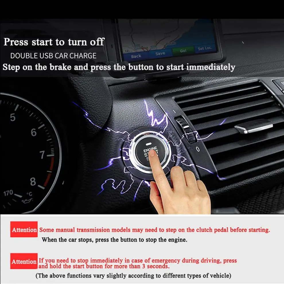 

Partol Smart Key PKE Car Alarm Passive Keyless Entry Car System Engine Start Stop Push Button Remote Starter Shock Sensor X5