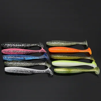 

10Pcs/lot Wobbler Fishing soft Lure 7cm 6cm Easy Shiner Jig Swimbait Artificial Double Color Silicone Soft Bait Carp Bass Lures