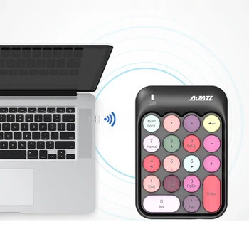 

Mini USB 2.4G Wireleee Digital keyboard Portable Numeric Keyboard Classic18 key Chocolate keycap For IOS Windows XP Win7 Win10