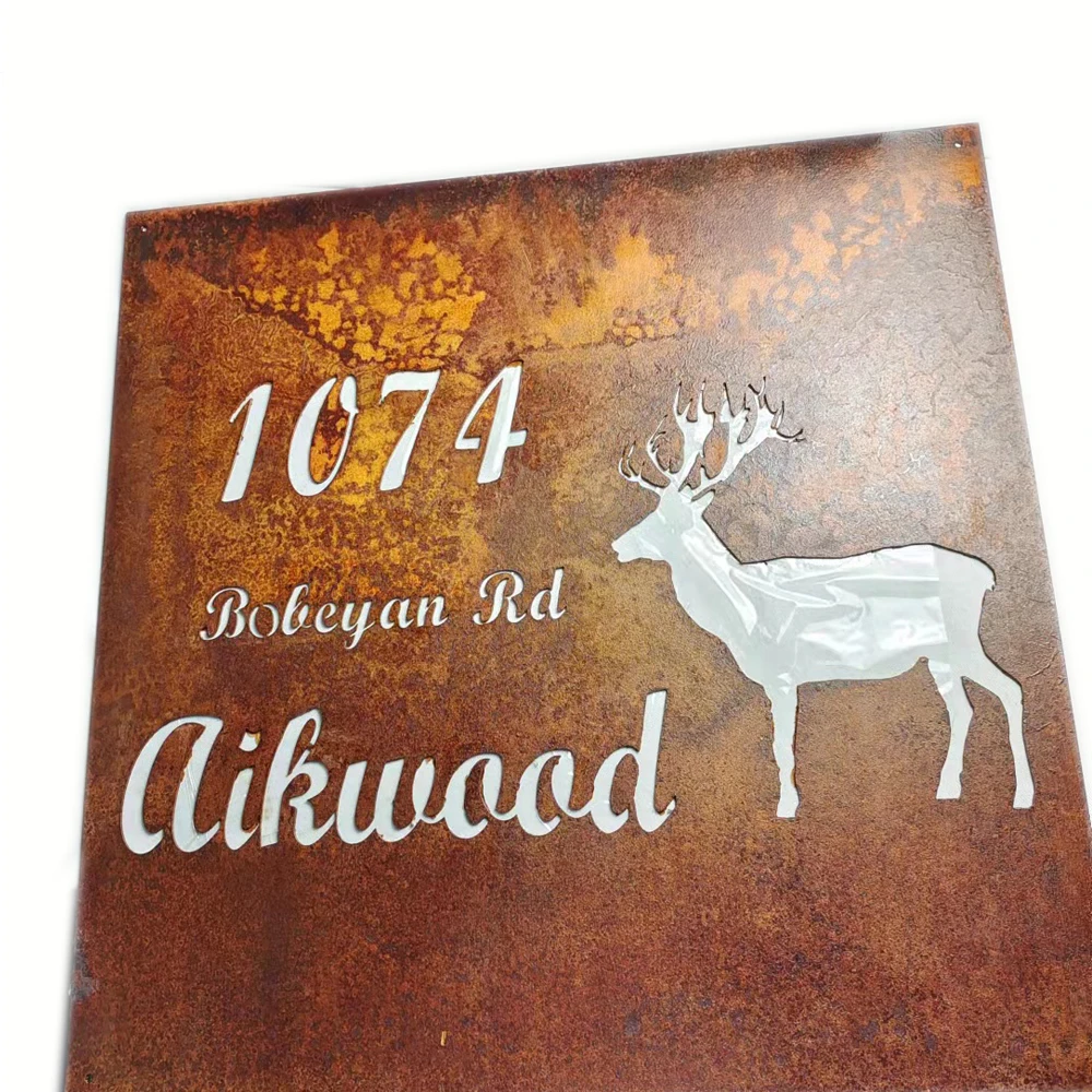 

Screw Mounting Rusted Wall Sign Office Custom Home Décor Door Plates/Plaques