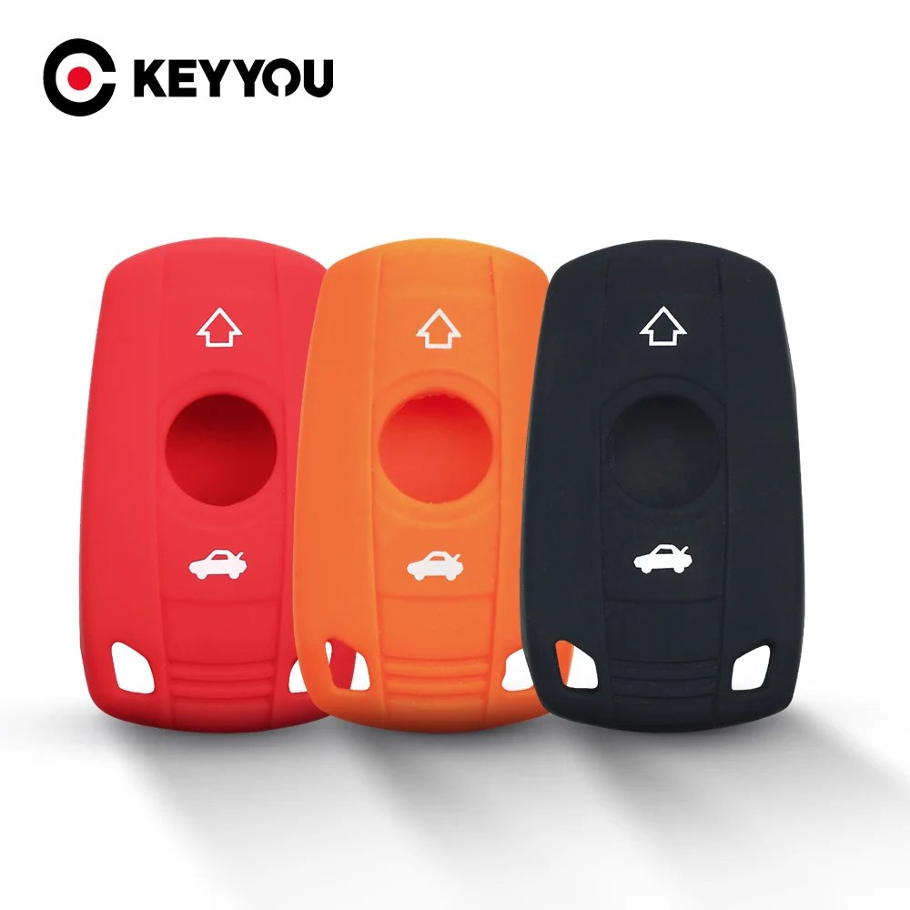 KEYYOU силиконовый чехол для ключей от машины пульт дистанционного управления BMW 1 3 5