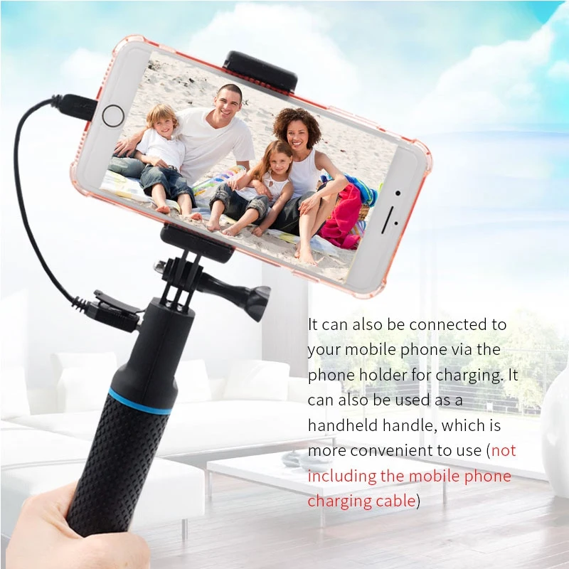 HFES power Bank рукоятка для селфи с держателем для выхода Usb Micro-кабель для Insta360 One X и Evo