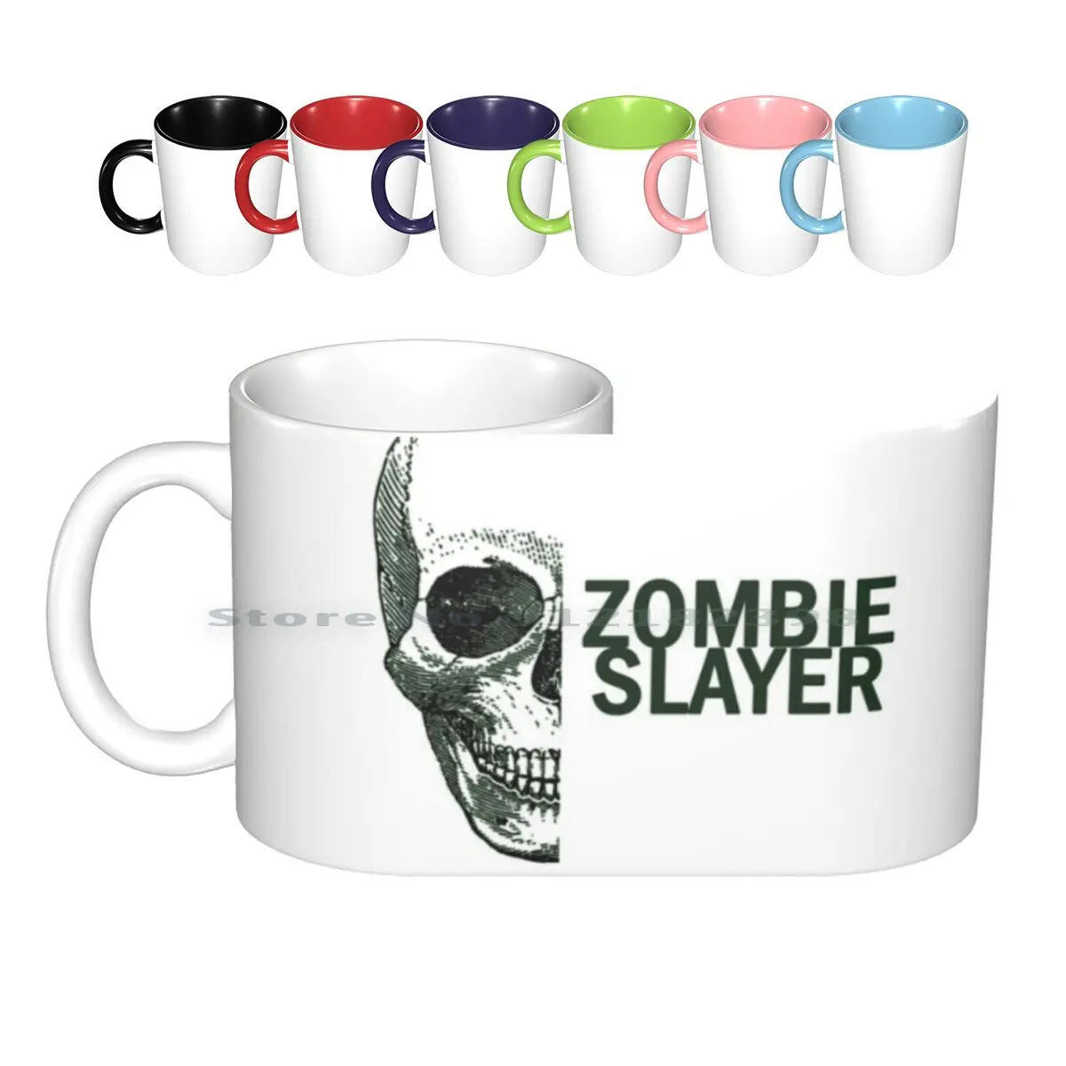 Zombie #4 [Verde Palude] Tazze In Ceramica Tazze Da Caffè Tazza Da Tè Al Latte Zombie Zombie Zombie Black Ops Black Ops 3 Ww2 Ww2