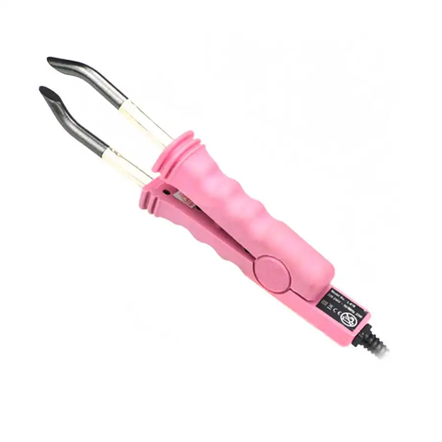 pink uk plug Профессиональный салон для наращивания волос, железные кератиновые инструменты для склеивания, термоконнектор, машина с постоянной температурой, клей-коннектор - Цвет: pink uk plug